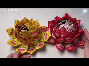 纸折莲花 教学 （附语音讲解）