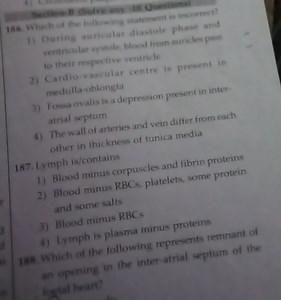 186. Whach of the fallowing statement is incorrect?1) During a... | Filo