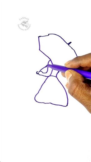 How to Draw a Girl with Umbrella | Easy Line Drawing #drawing