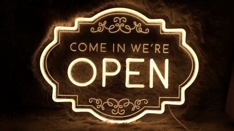 Open Neon Sign Dimmable 17" x 12.6" Come in we're Open Neon Sign Open for business Neon Signs for Business Window Shop Commercial Hotel Restaurant Door Wall Background Decoration