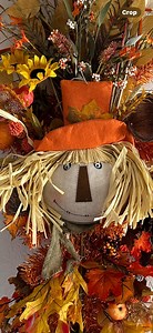 Epic Scarecrow Fall Wreath - Etsy UK