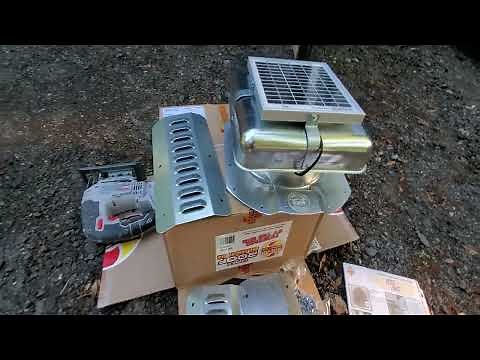 Installing CON-VENTS and a SOLAR roof fan in a shipping container