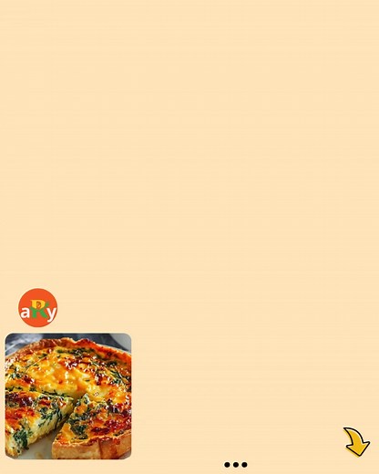 🧀 Ricotta Spinach Quiche Recipe 🛒 Ingredients: For the crust (or use store-bought): 1 ¼ cups all-purpose flour ½ tsp salt ½ cup cold butter, cubed 3–4 tbsp cold water For the filling: 1 cup ricotta cheese 1 cup shredded mozzarella (or Gruyère/cheddar) 4 large eggs 1 cup milk or half-and-half 1 cup cooked spinach (fresh or thawed frozen, squeezed dry) 1 clove garlic, minced Salt & pepper to taste A pinch of nutmeg (optional) 👩‍🍳 Instructions: 1. Make the crust (skip if using store-bought): In