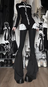 5.6K views · 396 reactions | ⚡ High-neck goth vibes define this set,...