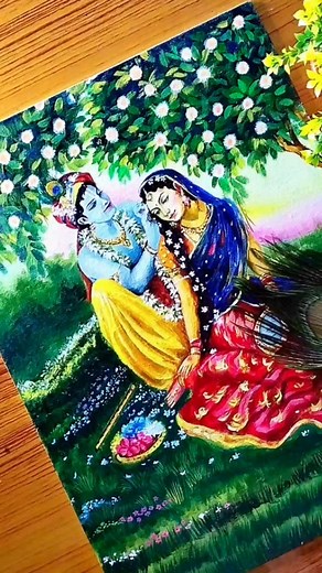 The Priya's Art🎨🖌️ on Instagram: "Radhe Radhe ❤️ • • • • Radha Krishna paintings have been an integral part of Indian art and culture for centuries, depicting the divine love between Lord Krishna and his beloved Radha. From the ancient frescoes in temples to modern-day interpretations, these paintings continue to evoke emotions and inspire artists around the world. Please like, share and follow ❤️ #instagram #viralreels #reelsinstagram #radheradhe❤️ #radhakrishna #drawing #art"
