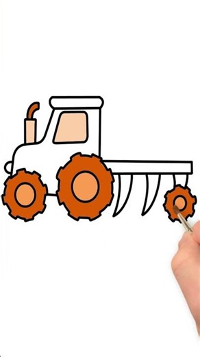 How to Draw a TRACTOR Step by Step | Easy Drawing #drawing #art