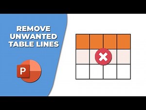 How to remove unwanted table lines in PowerPoint