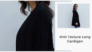 Watch Womens Oversized Knit Texture Open Front Cardigan Sweaters on Amazon Live