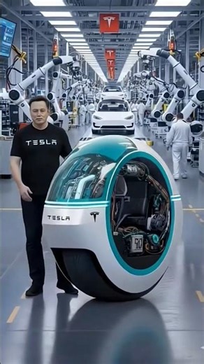 Tesla Future One-Wheel Pod 🚀 | Next Generation Electric Transport #robot