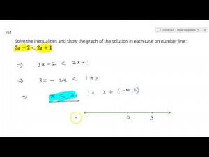 Solve the inequalities and show the graph of the solution in each case on number line : `3x-2 lt...