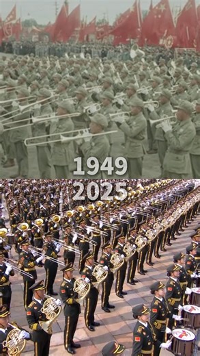 PLA's parade troops during China's V-Day parade on September 3 witness the testament to decades of change and growth. Check the video to watch the comparison of PLA's parade troops in 1949 and 2025 in one minute: | Global Times