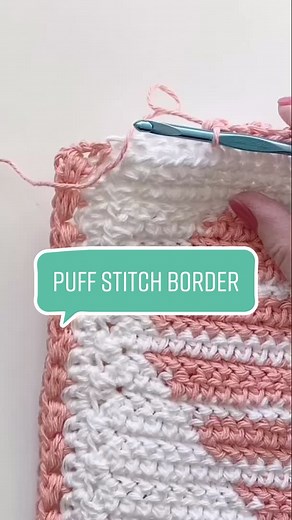 Puff Stitch Crochet Border Tutorial