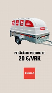 Arvaahan sen jo nimestäkin, että Puuilo on peräkärryvuokraamo. Varaa netissä ja hae lähimmästä Puuilosta. | Puuilo