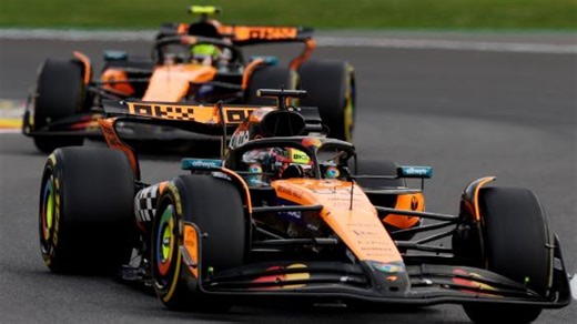 Piastri leads Belgian GP after rolling start