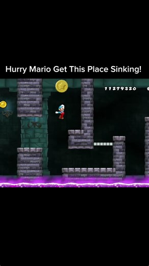 Escaped Now The Floor Sinking To Toxic Water! #mario #nintendo #retrogaming