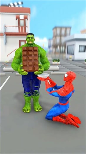 When strength meets speed… Hulk vs Spider-Man 🟢🕷️🔥