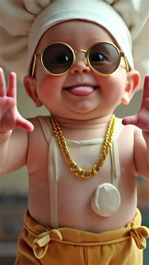 "Baby Chef Cooking & Dancing #funny #cut #dancingbaby