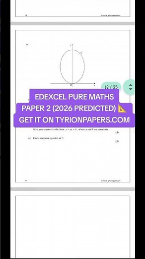 Edexcel A level Maths Paper 2 2026 Predicted Papers