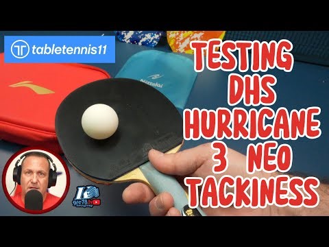 KOUS LIVE Tests DHS Hurricane 3 Neo Tackiness 🏓 Ball Stick Test