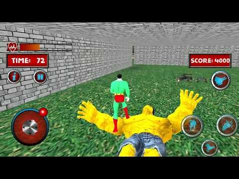 Superhero Green Man Battle Simulator - Superman save Green Hero from Monster Villains | GamePlay