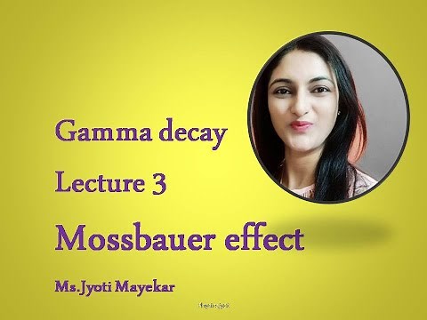 Gamma decay#Lecture 3# Mossbauer Effect