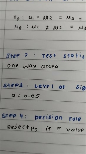 Chapter 11.2 Analysis of Variance One-Way ANOVA
