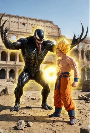 Goku vs Venom 🔥 Ultimate Battle | Anime vs Marvel Cinematic Fight (4K) #bmw #cartoonstory