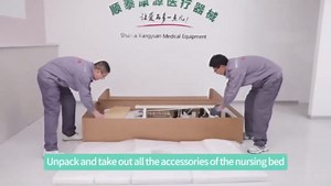 Premium 5 Function Full Electric Hospital Bed with Foam Mattress and 5" Locking Casters for Home Use, Hospital ICU Bed with Fully Adjustable, Remote Control, IV Pole, 83" x 41"