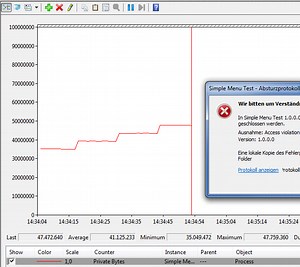 Run-Time Popup Menu can appear only limited number of times, then exception happened
