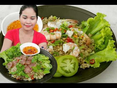 Today Ema Cooking Rice & Pork At Home