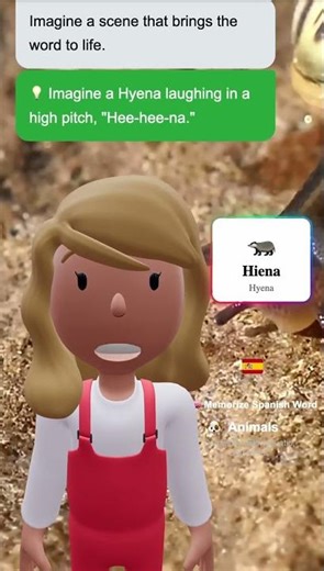 🦡 Hiena (Hyena) – Learn Spanish word in 30s