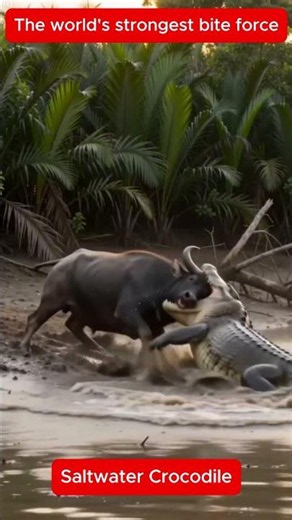 The saltwater crocodile has the strongest bite force of any living animal. #animals