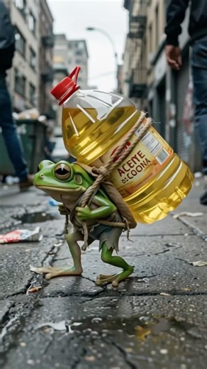 The Poor Frog Didn't Have a Bike, So His Rich Friends Laughed at Him 💔 #shorts #frog #comedy