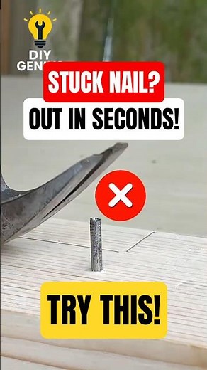 Remove Stubborn Nails in Seconds With This Hack! #diy #lifehacks #shorts