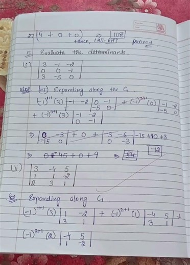🔥 Ex 4.1 Class 12 Maths Handwritten Solutions!