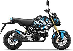 MC MOTOPARTS Decal Graphics Sticker Fairing Kit Set Compatible with Grom 125 2021 2022 2023 MSX 125 21 22 (Aqua Stripes)