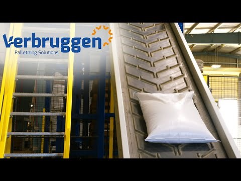 Automatic Palletizing Machine VPM-8 by Verbruggen | Stacking Bags of Grass Seed