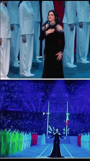 Laura Pausini canta l'inno d'Italia Olimpiadi Milano Cortina 2026