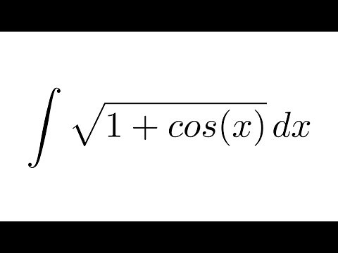 (Method 1) Integral of sqrt(1+cos(x)) (substitution)