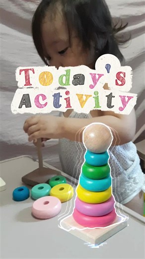 44 reactions · 14 comments | Today's activity: Building a Macaron Tower Stacking rings isn’t just play — it’s building focus, problem-solving, and early math skills! 易✨ Watch how fun turns into learning.   Try it with your little one and share their tower moment too #AivzenPlays #macarontower #stackingrings #learningthroughplay #MontessoriToys #oneyearold | Angelin Manlangit Hernandez | Facebook