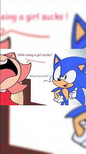 Being a girl sucks !(Sonic comic dub) #amyrose #ytshorts #sonicthehedgehog