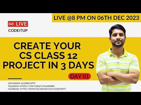 Day 01 | Class 12 CS Python Project