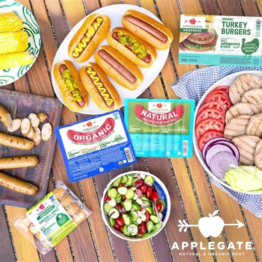 Fire up the grill with APPLEGATE® hot dogs, turkey burgers and dinner sausages! With simple, high-quality ingredients and no antibiotics ever*, every bite is a delicious way to make your summer sizzle. ⁠ ⁠ *Meat from animals that are raised without antibiotics, ever. | Applegate | Facebook