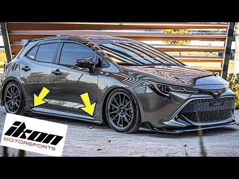 HOW TO INSTALL CARBON FIBER SIDE SKIRTS ON TOYOTA COROLLA HATCHBACK 2019/20/21/22 IKON MOTORSPORTS