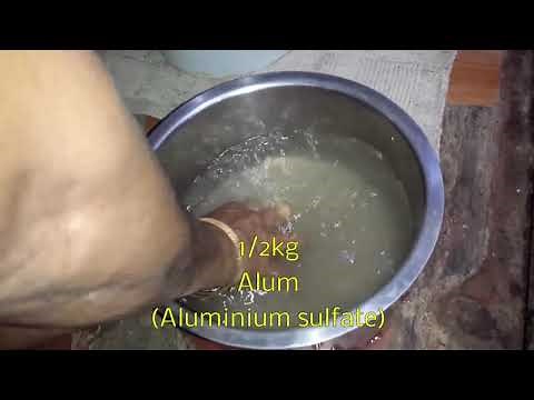 How to filter water with Alum ( Aluminum Sulphat) / Pataga