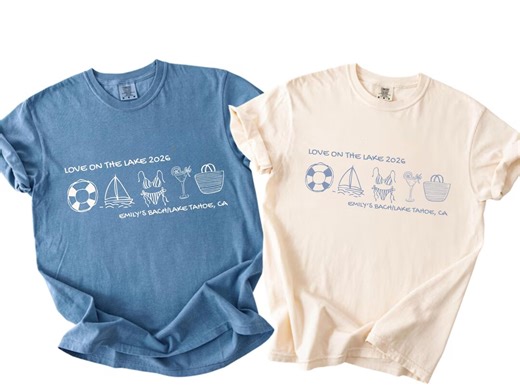 Love on the Lake T-shirts, Custom Bachelorette Party Shirt, Camp Themed Bachelorette Tees - Etsy