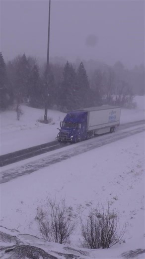 Mack| Volvo Transport🚛❄️Trucking Through the Canadian Winter! #shorts