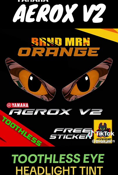 Yamaha Aerox V2 Toothless Eye Decal Sticker