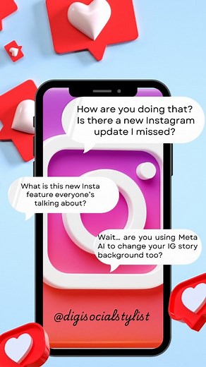 Learn how to use the latest Meta AI background feature on Instagram Stories. This reel shows you step-by-step how to create custom AI-generated backgrounds for your story using the new Meta AI tool. Perfect for content creators, influencers, and social media lovers who want to level up their story game! #InstagramUpdate #MetaAI #InstagramTrick #StoryHack #IGTips #InstagramFeature #SocialMediaHack #AIBackground #InstagramAI #InstaHack #ReelTips #ContentCreatorTools #HowToUseMetaAI #InstagramStory
