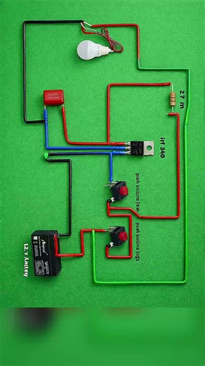 How to Make 12V LED Push Button Control Circuit with MOSFET and Real #sharedprojects